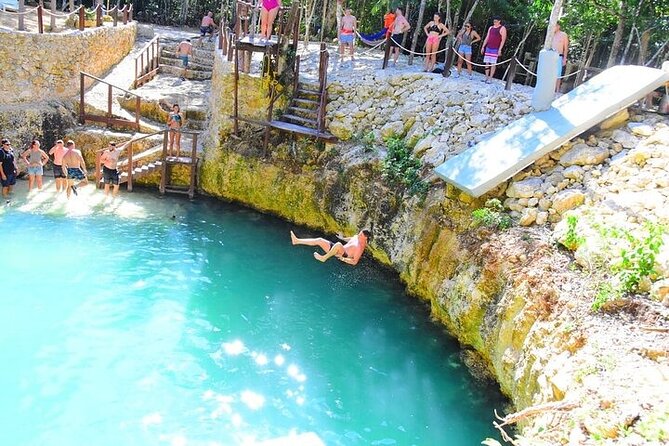 ATV Circuit in Cancun, Horseback Riding, Zip Lines, Cenote, lunch - The cenote is built for jumping and swimming
