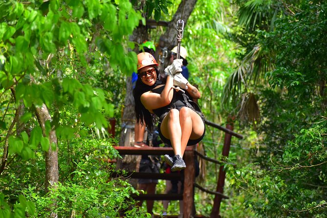 ATV Combo Horseback Riding, ATV, Ziplines, Cenote and Lunch - Food, water, and the Mayan-style finish