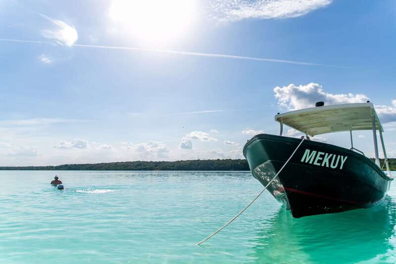 Bacalar: 3 Hour Boat Trip with Swimming & Drinks - Cenote Negro shows the lagoon’s darker side