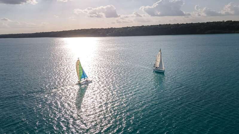 Bacalar: Group Sailing Tour with Guide - Black Cenote, the first major stop