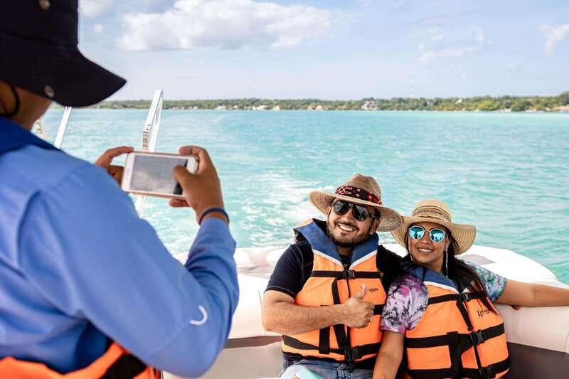 Bacalar: Lake of Seven Colors Pontoon Tour with Fruit - The Pirate Channel and Bacalar’s old water route