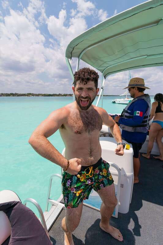 Bacalar: Lake of Seven Colors Pontoon Tour with Fruit - Black Cenote, also called the Witch Cenote