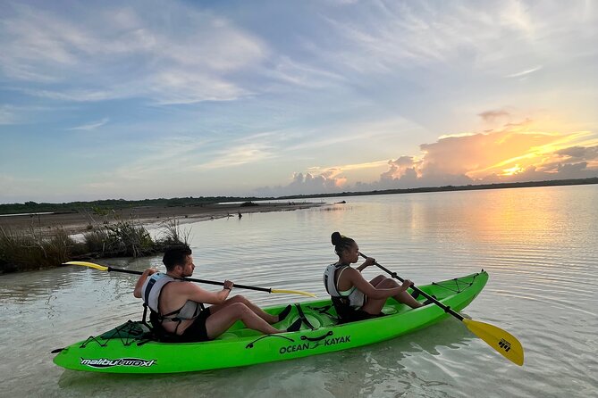 Bacalar Sunrise in Kayak - Sunrise over Laguna Mariscal