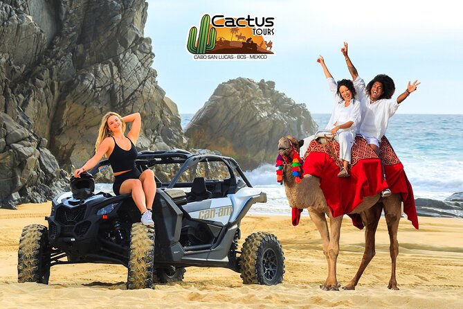 Beach CAN-AM SXS X3 and Camel Ride in Cabo - From Cabo hotel pickup to Cactus Park