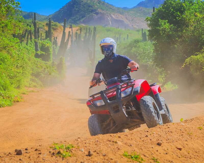 Cabo: Beach & Desert Single ATV Tour with Tequila Tasting - From Cabo hotels to Baja backcountry