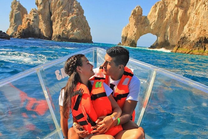 Cabo's Original Clear Boat Tour: See all of the tourist locations - Lover’s Beach and the Meeting of Two Seas
