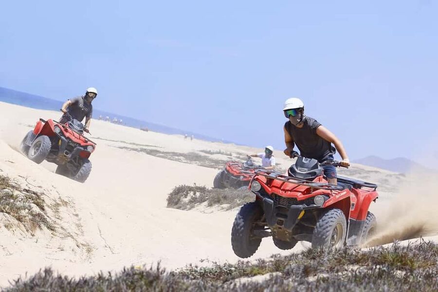 Cabo San Lucas: Beach & Desert ATV Tour with Tequila Tasting - The white-sand run at Migriño Beach