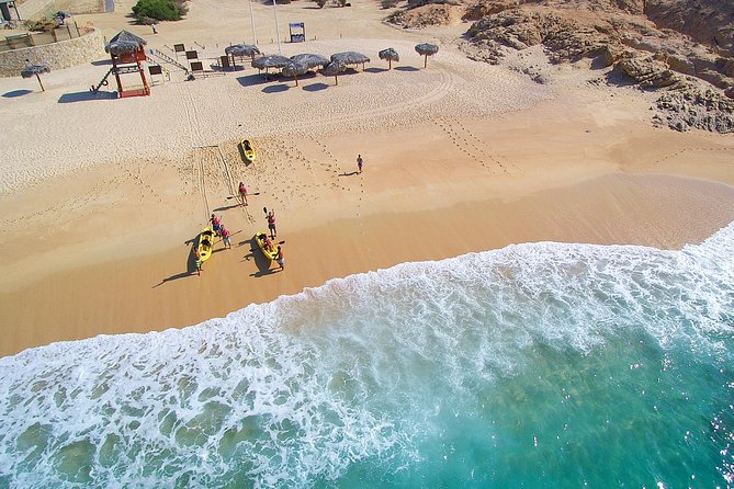 Cabo San Lucas Glass Bottom Kayak Tour and Snorkel at Two Bays - The paddle toward Chileno Bay