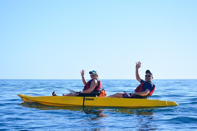 Cabo San Lucas Glass Bottom Kayak Tour and Snorkel at Two Bays - Santa María Bay: a calm-looking start with clear water