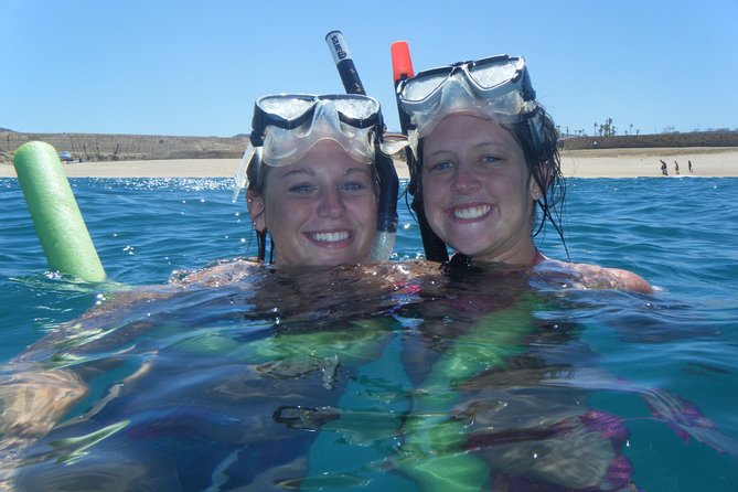 Cabo San Lucas Private 38 ft Sailing Tour with Snorkeling - Pelican Rock snorkeling in clear, shallow water