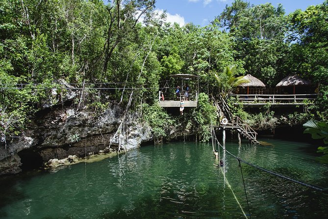 Cancun Extreme Zipline Canopy Tour - The cenote finish is the day’s best change of pace