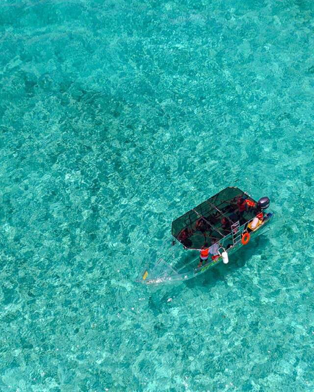 Cancún: Nichupté Lagoon Transparent Boat Tour with Drinks - The 25-minute marine-life viewing section