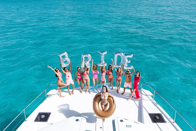Cancun: Private Catamaran Bachelorette Party – 51' Leopard - Four hours of food, drinks, and deck time