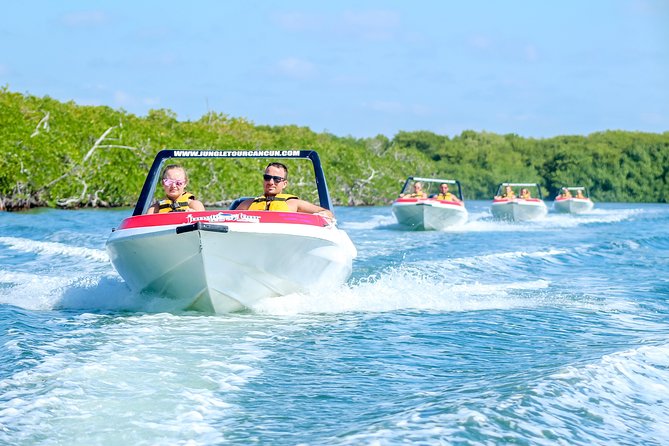 Cancun speedboat and snorkel tour: shared speedboat - Mangrove canals and the feel of the ride