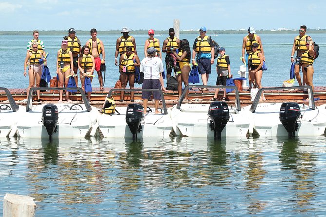 Cancun speedboat and snorkel tour: shared speedboat - Snorkeling at Punta Nizuc Marine Park