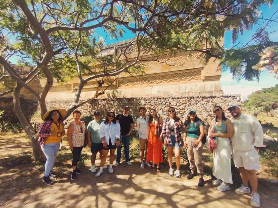 Check out Hierve el Agua, Mitla, the Tule Tree, Rugs, and a Mezcal Distillery Tour - Mitla: precise Zapotec stonework in one focused hour