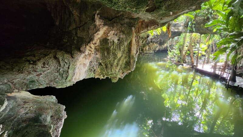 cozumel: ATV adventure with caverns, ruins with transfer - Meeting outside Martí Sport at Royal Village Plaza