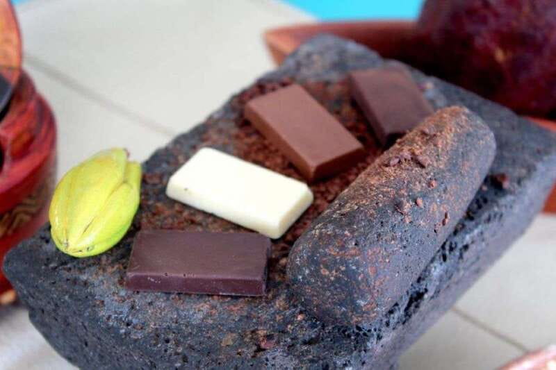 Cozumel: Seaside Chocolate Workshop and Wine Tasting - Grinding cacao and making your own bar