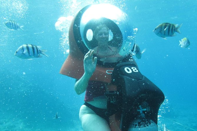 Cozumel Shore Excursion: Mini-SUB Diving Adventure - The safety briefing and equipment fitting