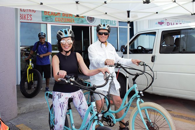 E-Bike City Tour though Cozumel & Taco Tasting Tour - Three tacos at Guisados