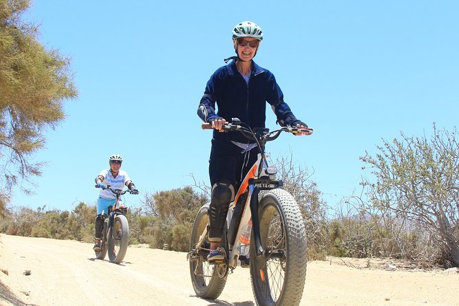 Electric Bike Beach Adventure with Tequila Tasting and Lunch - Cactus trails, shallow canyons, and ocean views