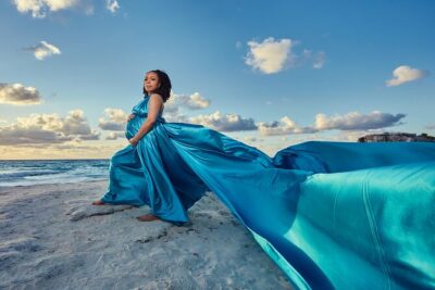 Flying dress photoshoot cancun