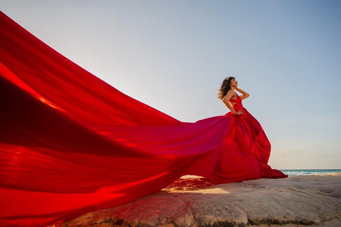 Flying dress photoshoot cancun - The editing wait and what you receive