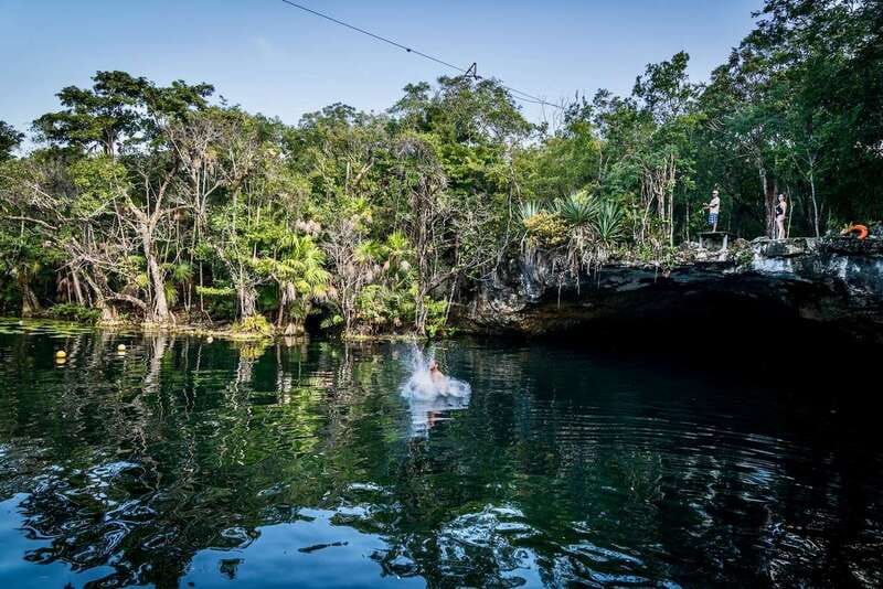 From Tulum: Four-Cenote Adventure - Pirañas Cenote keeps the swimming simple