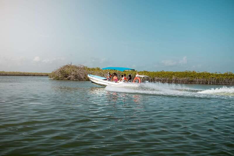 From Tulum: Sian Kaan Boat Trip Adventure with Lunch - The sandbar swim and one-hour pause