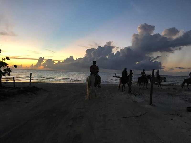 Group horseback ride on Holbox Island, Quintana Roo - Finding the meeting point