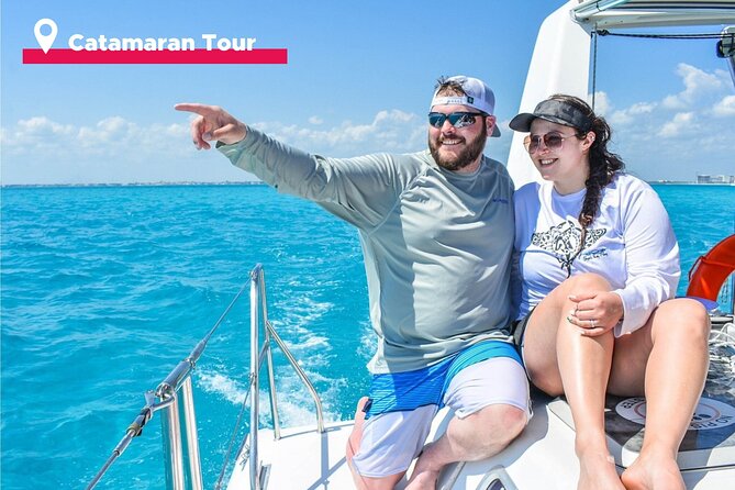 Isla Mujeres Catamaran + Snorkel + Open Bar on board + Buffet - What this Cancun catamaran day is really like