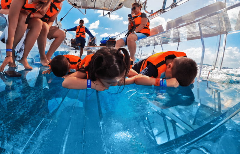 Isla Mujeres: Excursion Crystal Boat Tour at the Caribbean - La Cabonera Reef and the ride back