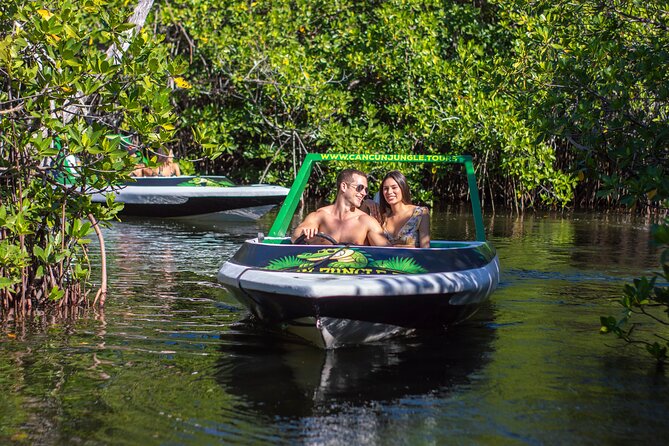 Jungle Tour adventure Cancun Speed Boat Through Mangrove - Taking the wheel at Marina Chac Chik