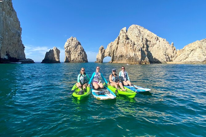 Kayak or Paddle Board & Snorkel to the Arch with Photos included - Reaching El Arco for the photo stop