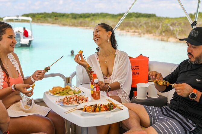 Laguna Grill - Private Boat with on-board BBQ and Drinks Included - Cocalitos and the stromatolite setting