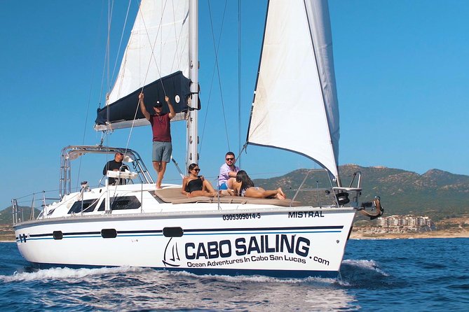 Lands End Luxury Sail and Snorkel Cruise in Cabo San Lucas - The snorkeling stop: beautiful, but not effortless for everyone