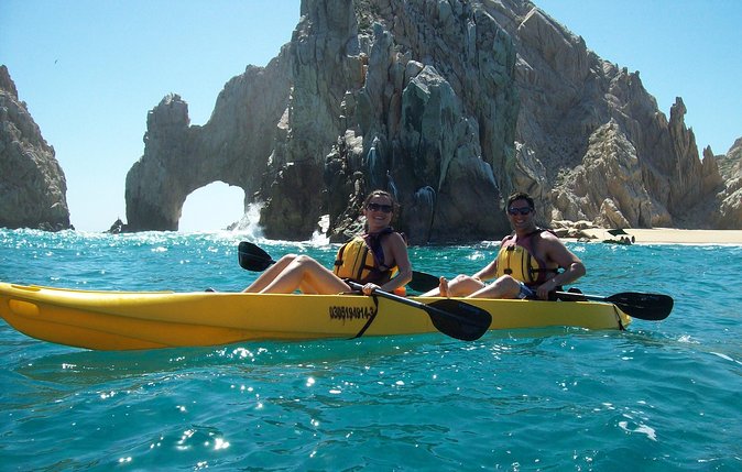 Los Cabos Arch and Playa del Amor Tour by Glass Bottom Kayak - Pickup, beach launch, and the first briefing