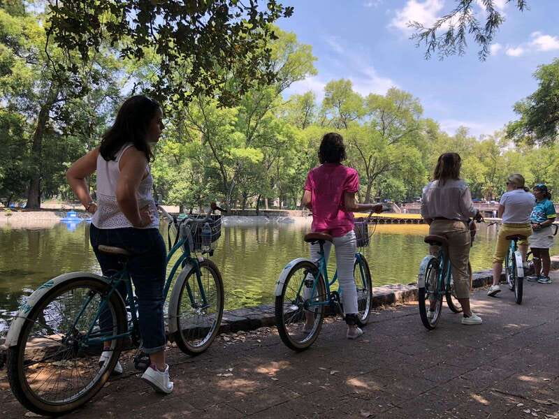 Mexico City: Chapultepec & Reforma Historic Bike Experience - Entering Bosque de Chapultepec