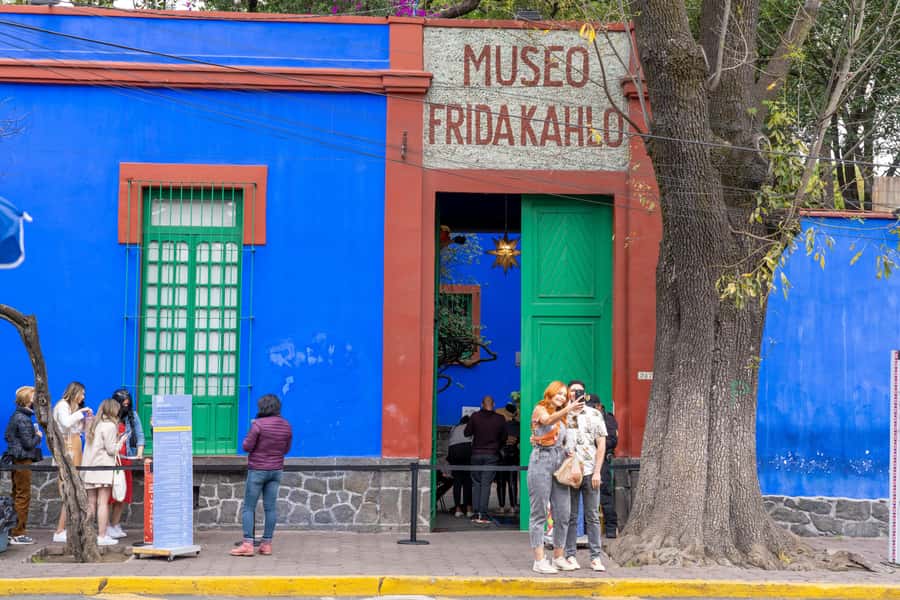 Mexico City: Frida Kahlo Museum Entry Ticket w/Digital Guide - Entering the museum with a timed ticket