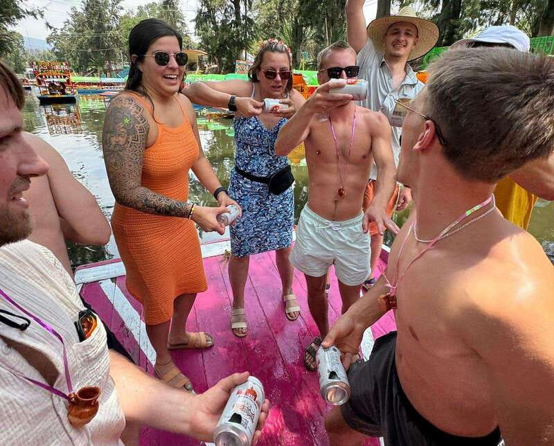 Mexico City: Xochimilco Boat Party with Unlimited Drinks - The chinampa meal and food stops