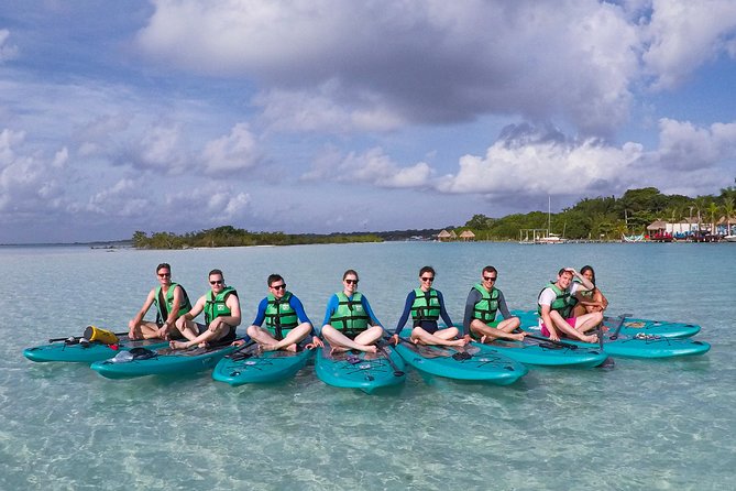 Paddleboarding and/or kayaking tour at sunrise in the lagoon of Bacalar - Reaching Cenote de la Bruja