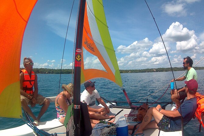 Private Eco-Tour on a Recreational Catamaran with Kayaks Included - A quiet way to see Bacalar’s Seven Colors Lagoon