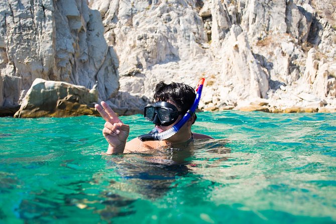 Private Los Cabos Arch and Playa del Amor Tour by Glass Bottom Kayak - Pelican Rock gives you an early look below the surface