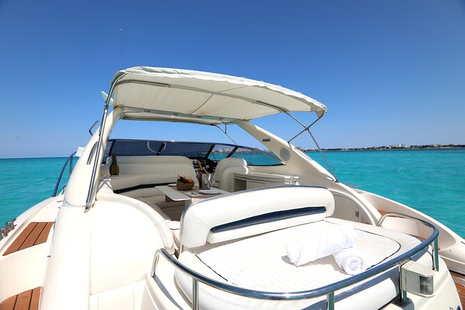 Private Premium Yacht 46FT Rental in Cancún - Snorkeling, paddleboarding, and the floating mattress