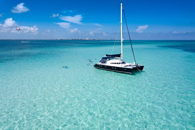 Puerto Morelos Secret Sandbar Catamaran Sail - Arriving at the Secret Sandbar