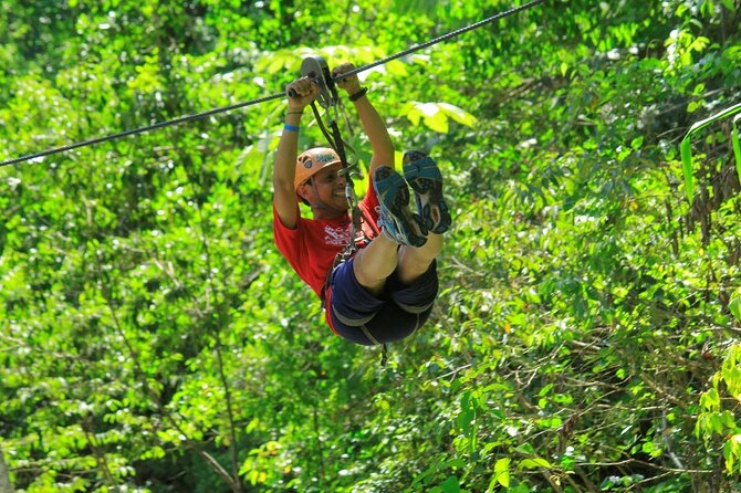 Puerto Vallarta's Best Canopy Zipline + Jorullo Bridge walk! - The uphill walking that the description understates