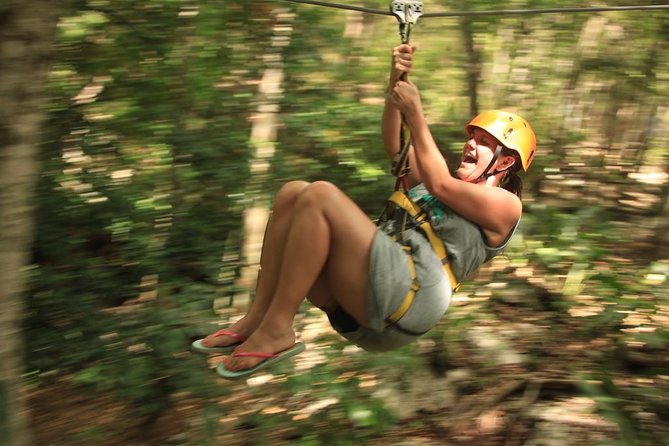 Riviera Maya Jungle Half-Day Tour: ATV, Ziplines, Cenote Swim, Rappel - Four zip-lines, including a long run