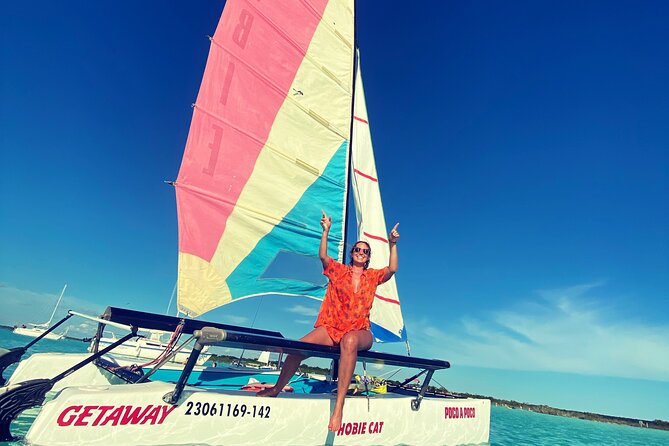 Sail away! Hobie Cat Tour Bacalar - Finding the quietest water after the famous stops