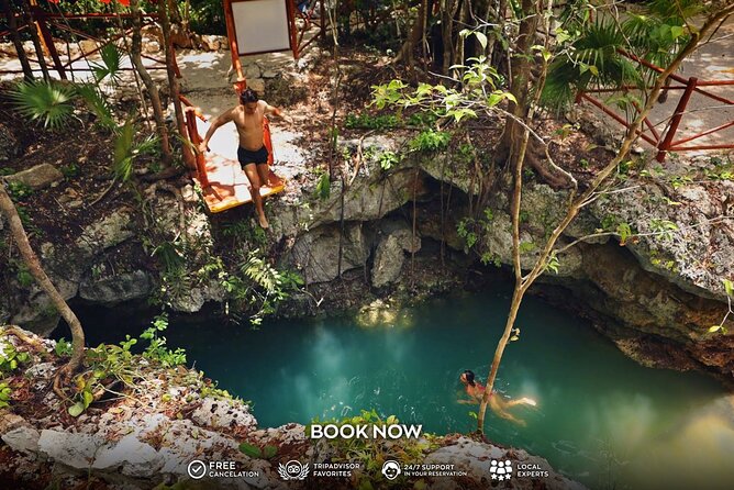 Small Group 3 Waterfall Cenotes Experience - Swimming, jumping, and the included zipline