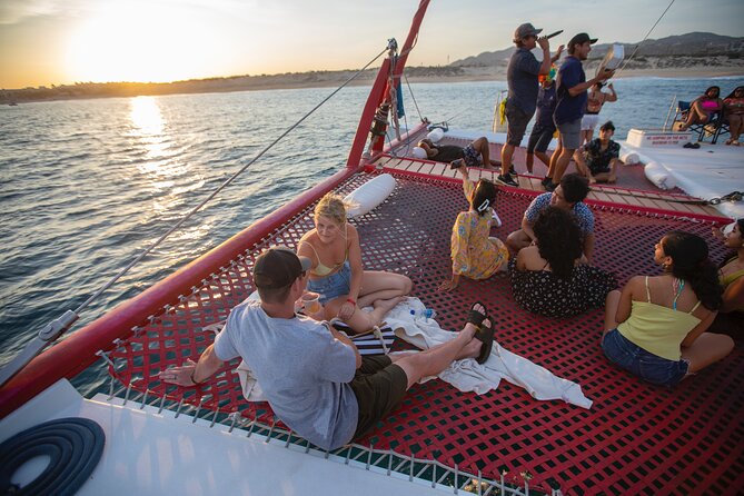 Snorkel & Sunset Sail in Cabo San Lucas - Sunset dinner beside the Arch